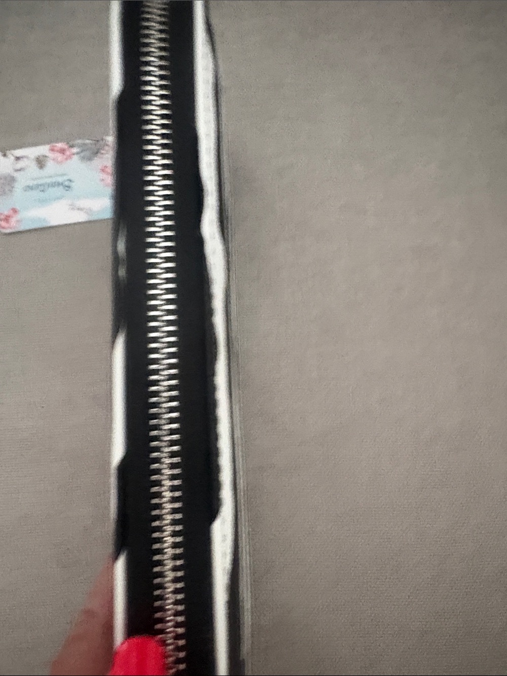 Brentano Black and White Zebra Print Zip-Around Clutch - Picture 3 of 7